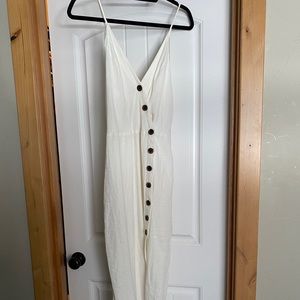 White linen dress
